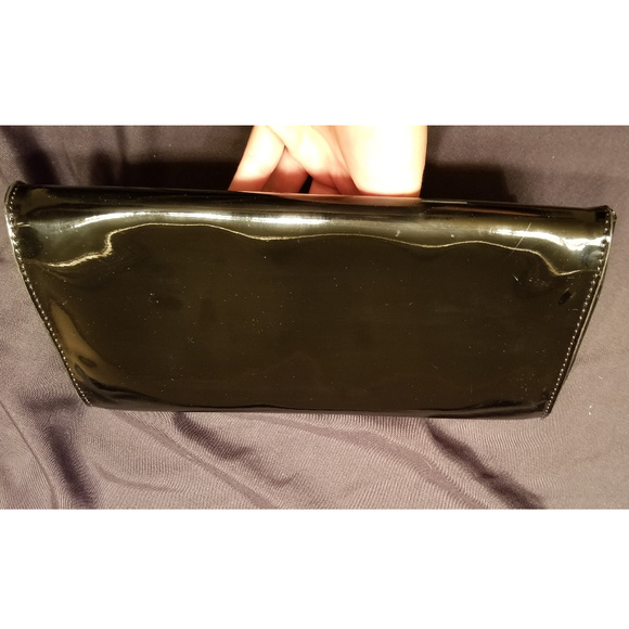 NWT Steve Madden - Shiny Black Purse - Picture 3 of 6